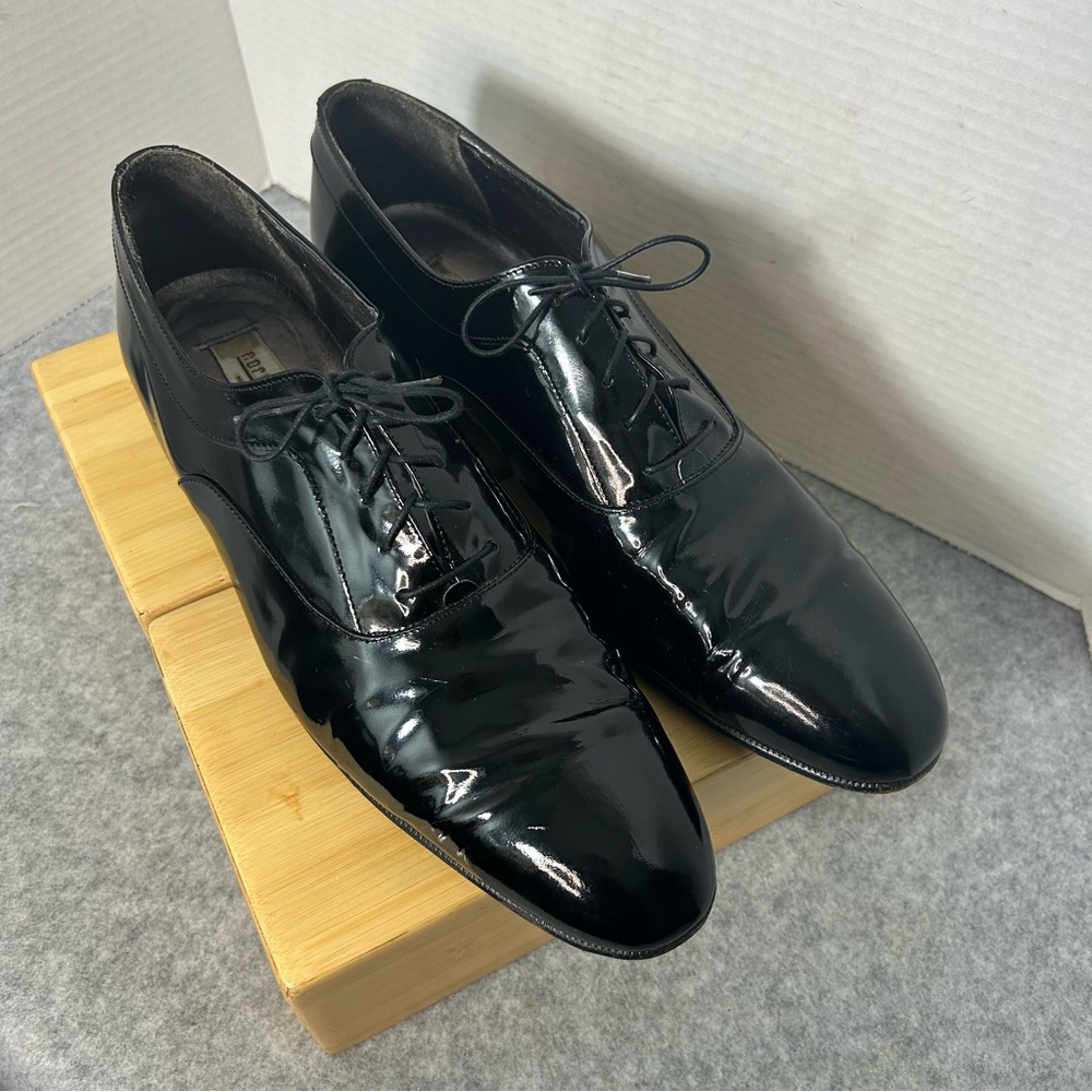 Nordstrom Men’s Patent Leather Derby Dress Shoes 11N Made in Italy Black